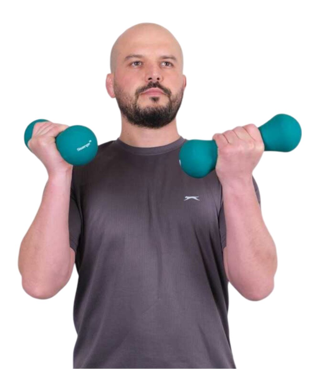 Slazenger Neopren Dambıl 4 Kg + 4 Kg Turkuaz