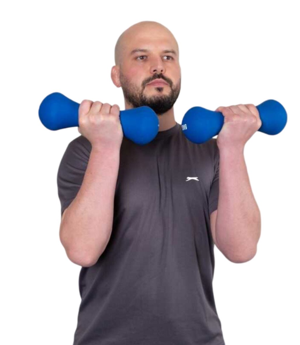 Slazenger Neopren Dambıl 5 Kg + 5 Kg Mavi
