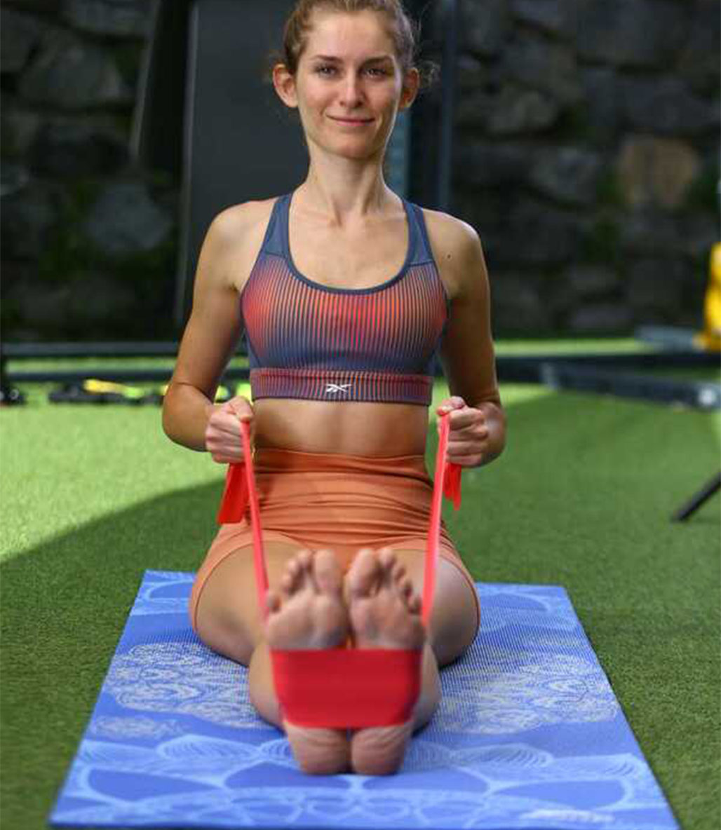 Slazenger Pilates Bandı Kutulu Kırmızı Orta