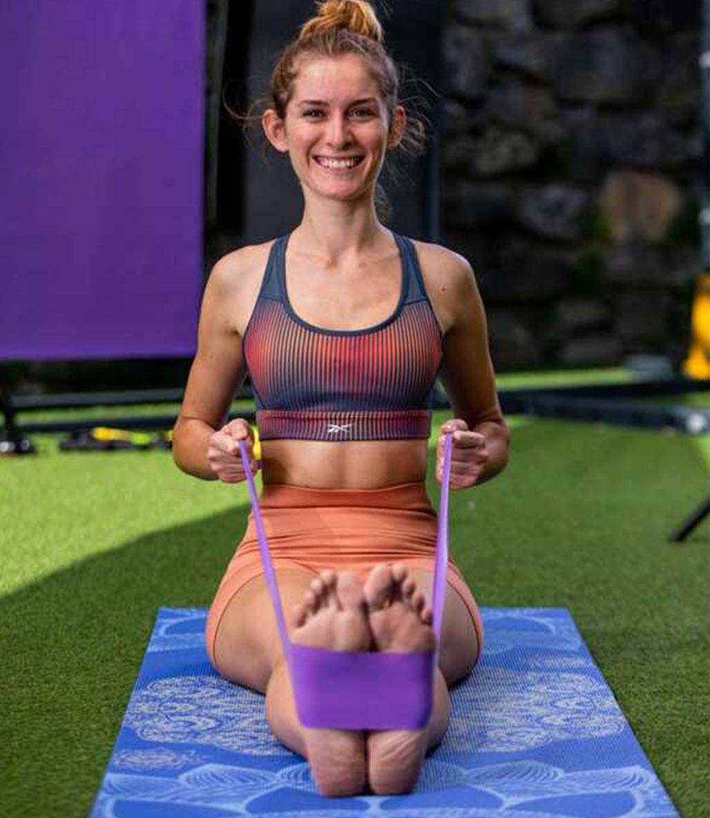 Slazenger Pilates Bandı Kutulu Mor Sert