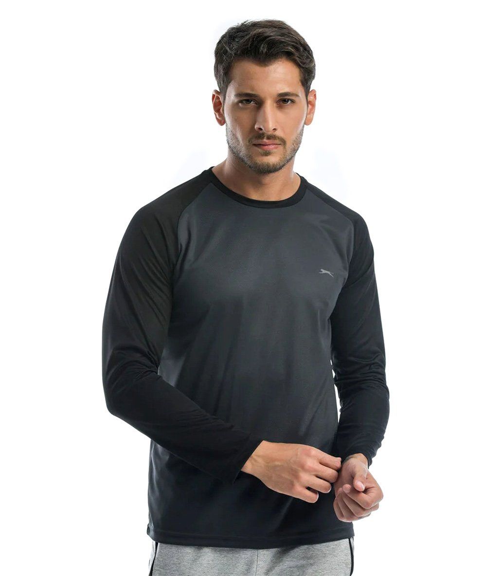 Slazenger Radu Uzun Kollu T-Shirt Koyu Gri