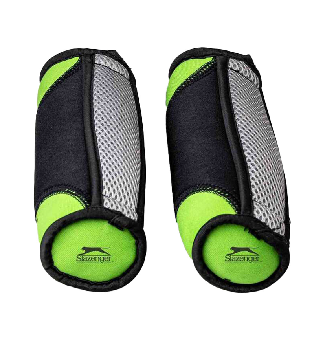 Slazenger Tutacaklı Neopren Dambıl 2 Kg + 2 Kg Yeşil