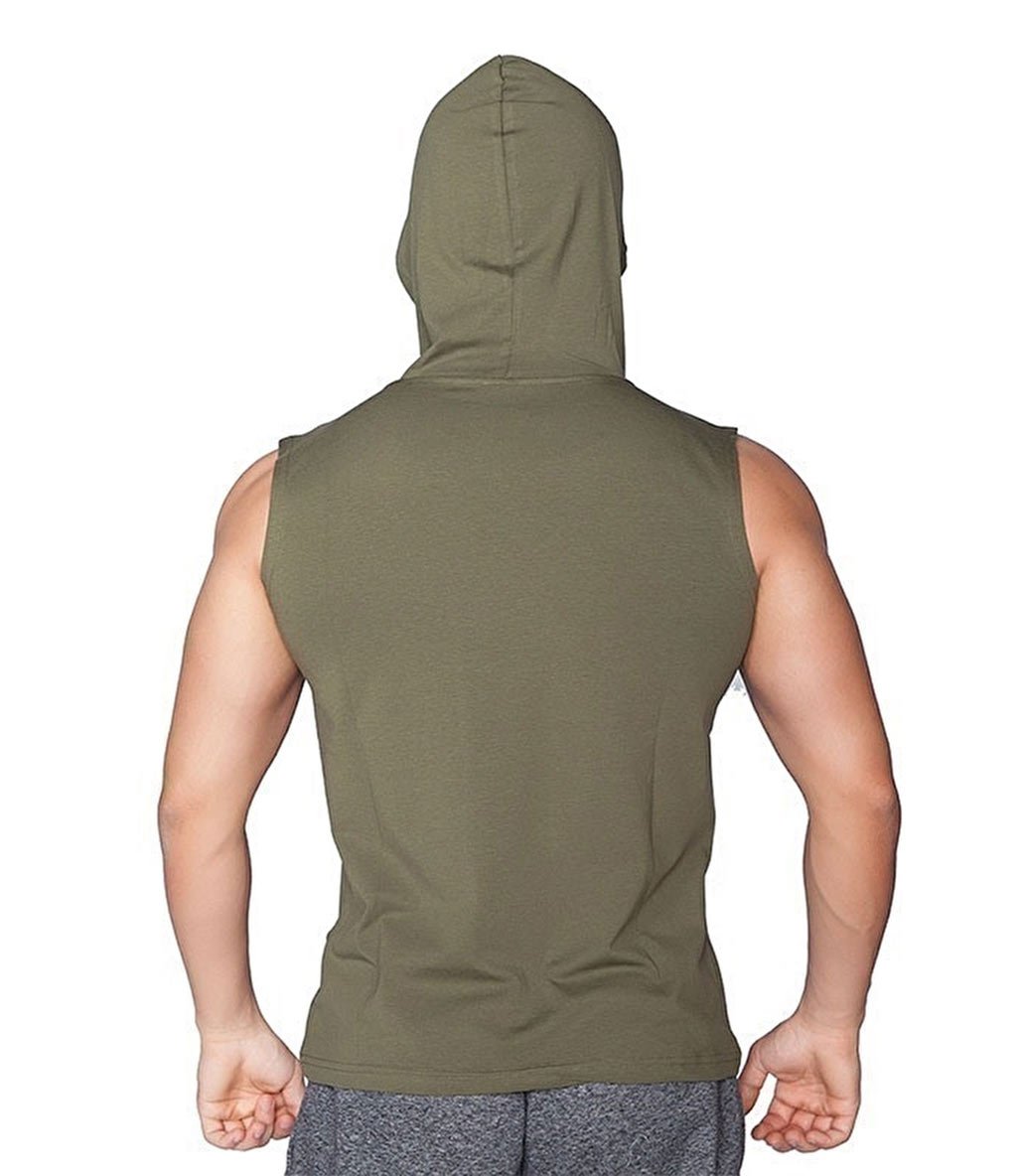Supplementler Beast Mode Kapüşonlu Kolsuz T-Shirt Yeşil