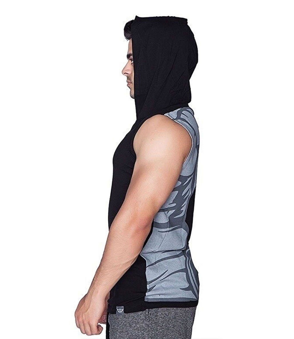 Supplementler Dumbell Arm Kapüşonlu Kolsuz T-Shirt Siyah