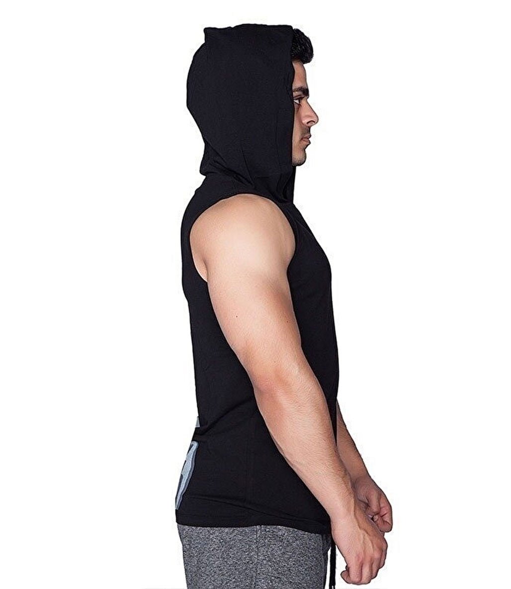 Supplementler Dumbell Arm Kapüşonlu Kolsuz T-Shirt Siyah