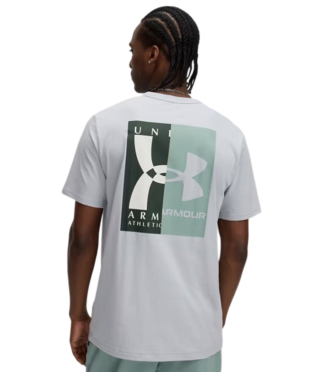 Under Armour 60/40S Evol Logo Kısa Kollu T-Shirt Gri
