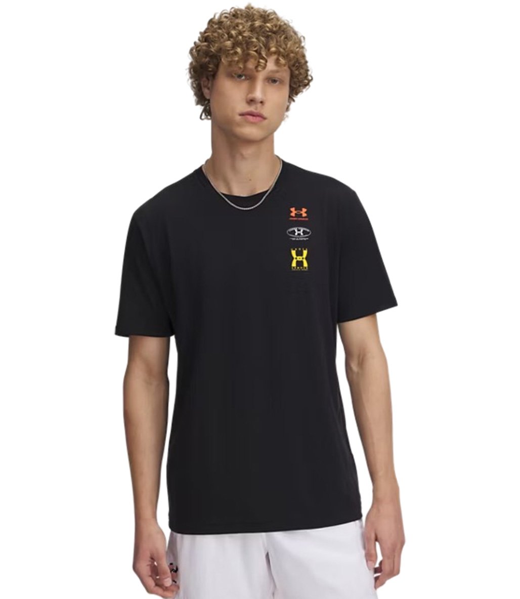 Under Armour 60/40S Evol Logo Kısa Kollu T-Shirt Siyah