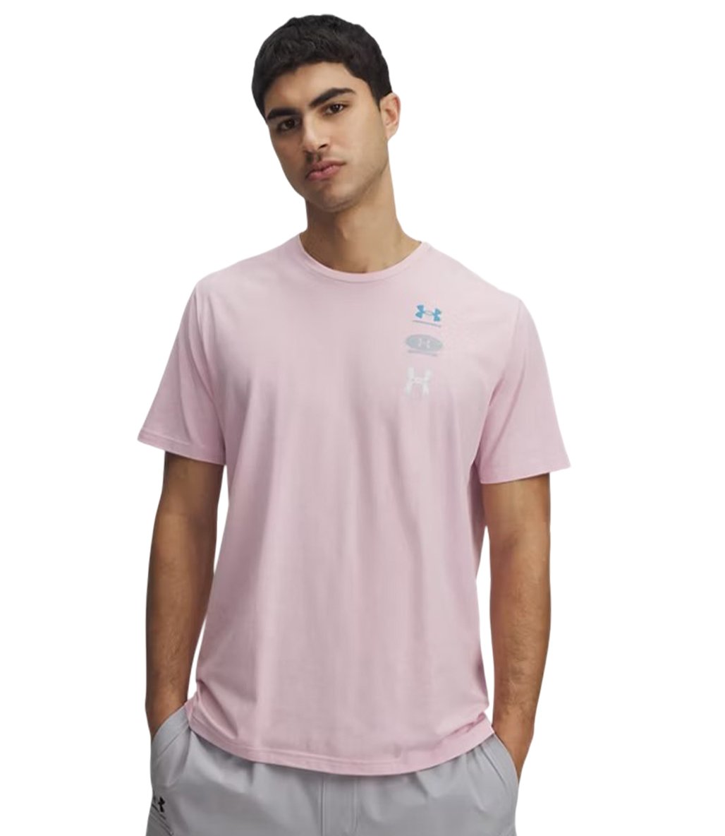 Under Armour 60/40S Evol Logo Kısa Kollu T-Shirt Somon