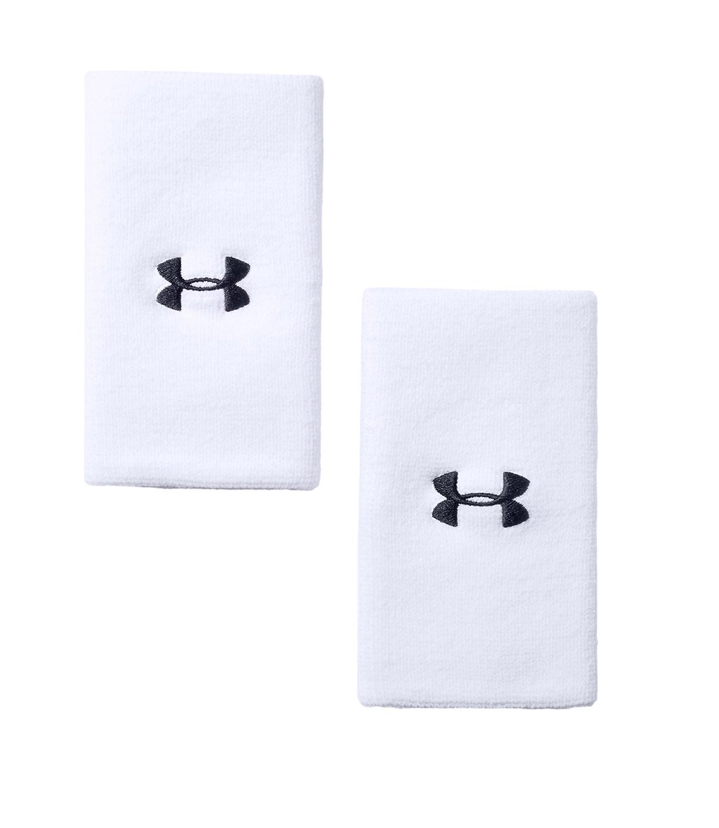 Under Armour 6" Performance Bileklik 2'Li Paket Beyaz