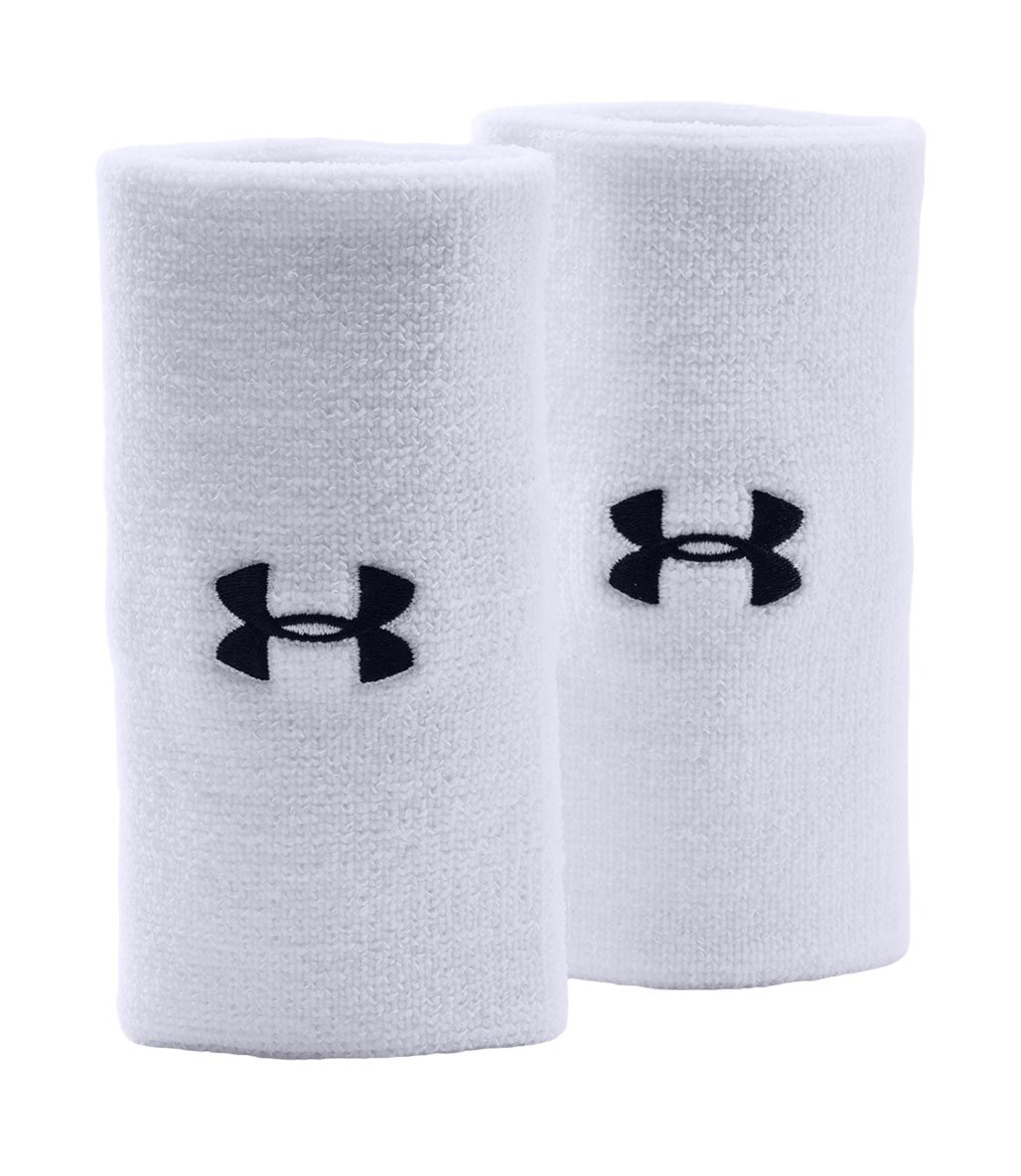 Under Armour 6" Performance Bileklik 2'Li Paket Beyaz