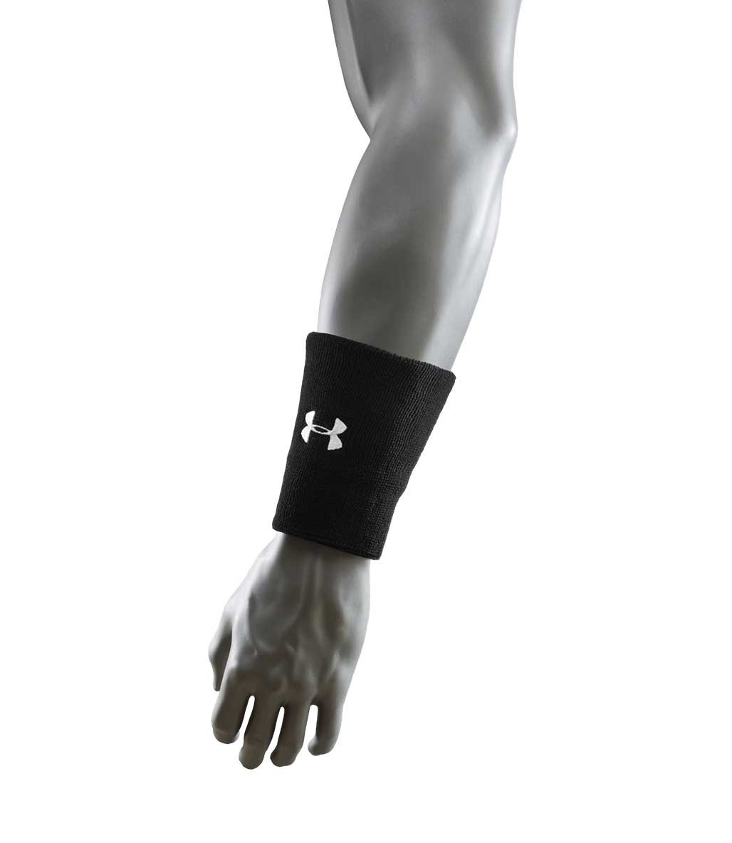 Under Armour 6" Performance Bileklik 2'li Paket Siyah