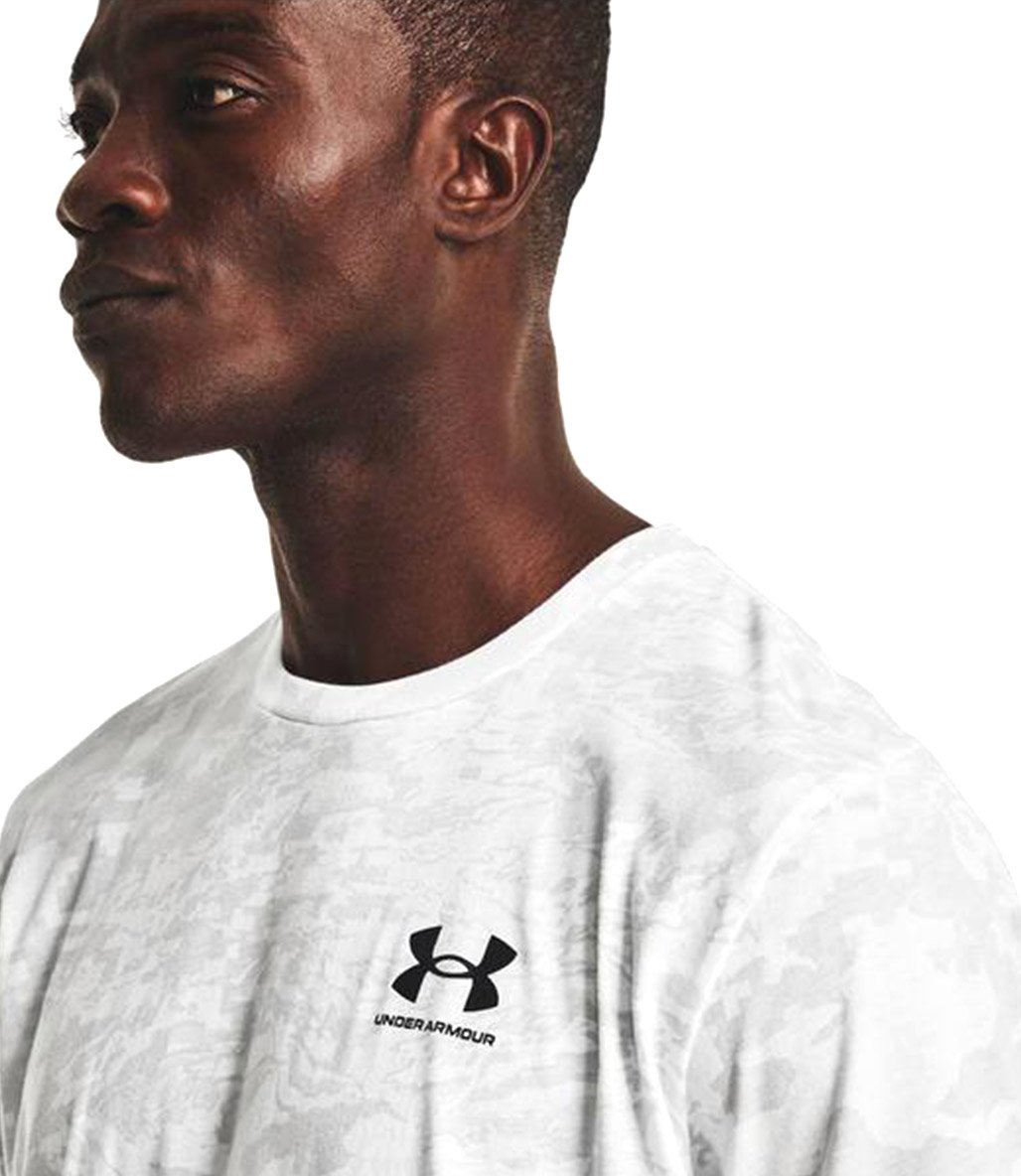 Under Armour All Over Logo T-Shirt Beyaz Kamuflaj