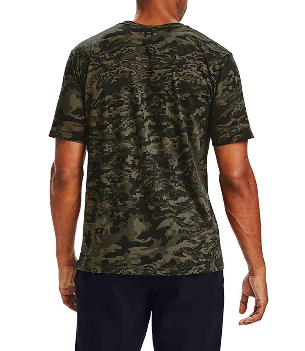 Under Armour All Over Logo T-Shirt Siyah Kamuflaj