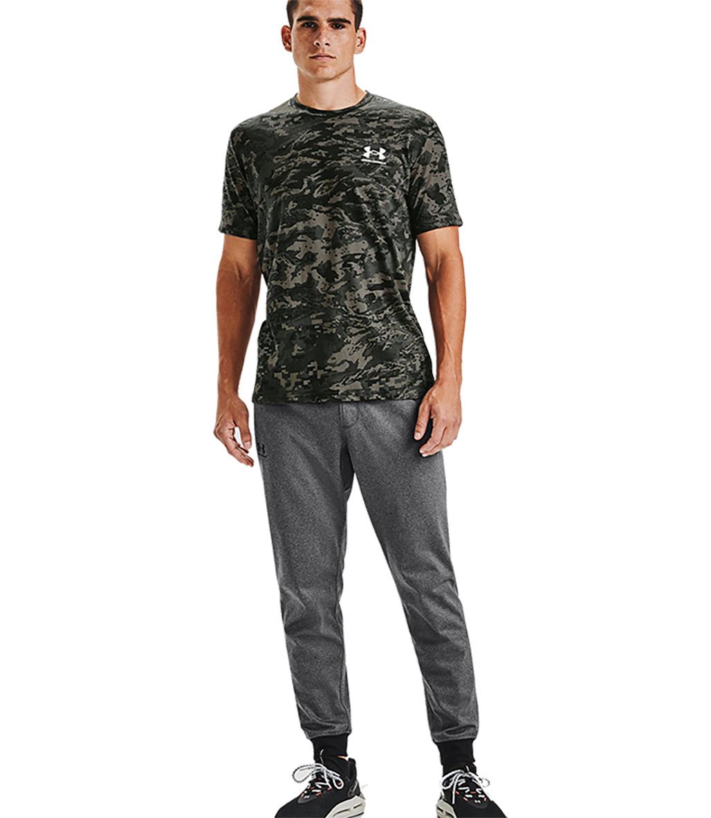 Under Armour All Over Logo T-Shirt Yeşil Kamuflaj
