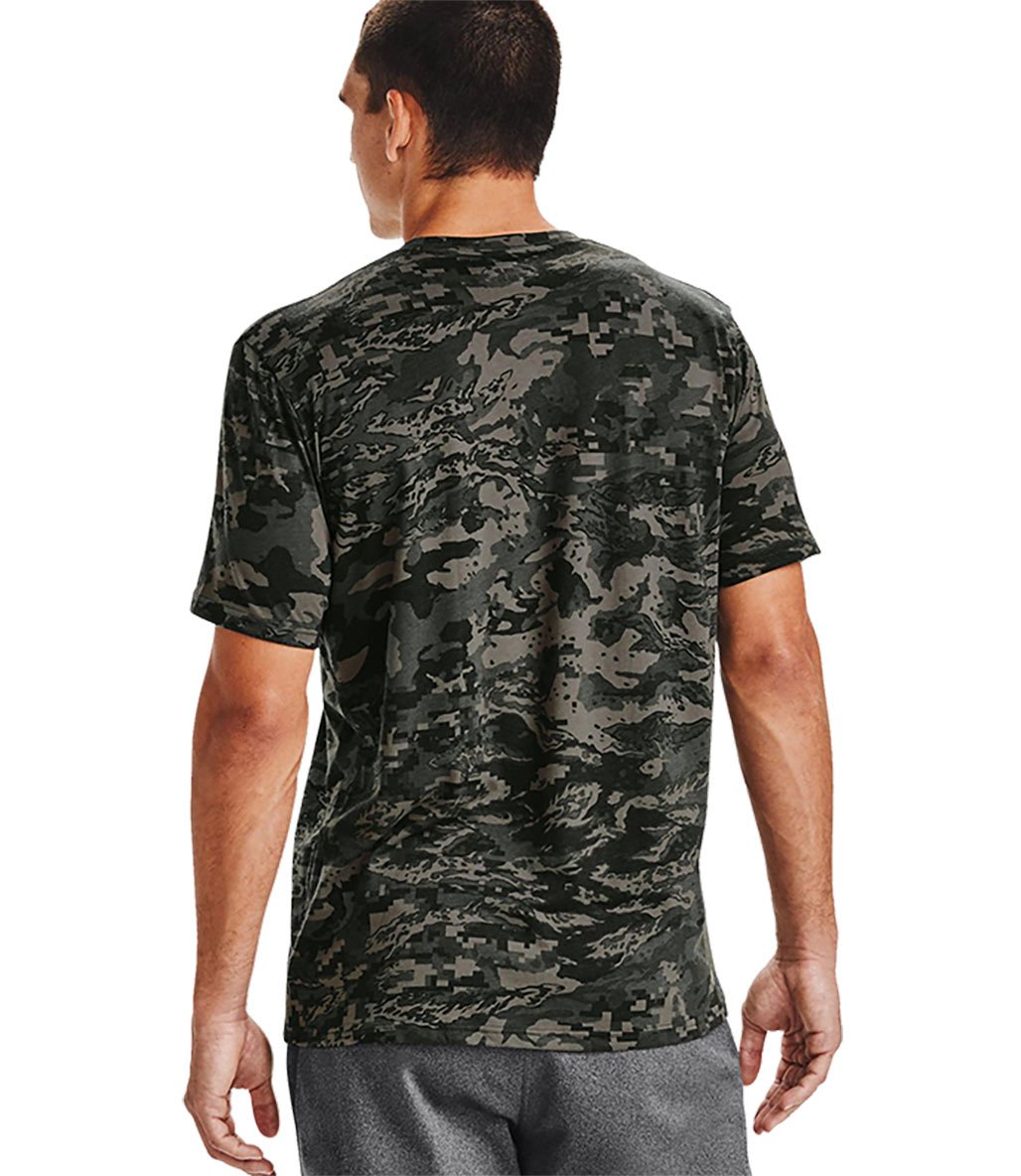 Under Armour All Over Logo T-Shirt Yeşil Kamuflaj