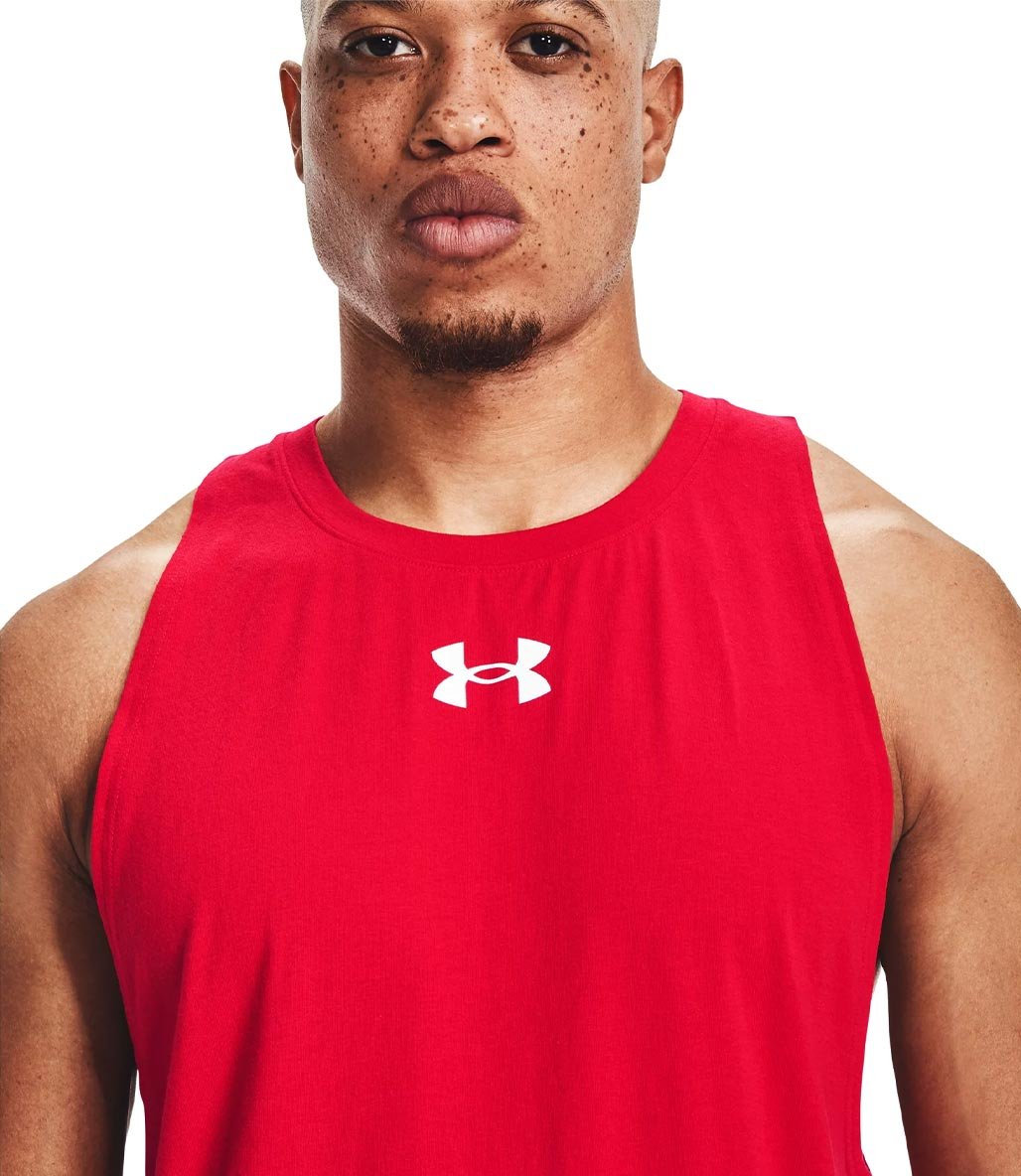Under Armour Baseline Cotton Atlet Kırmızı Beyaz