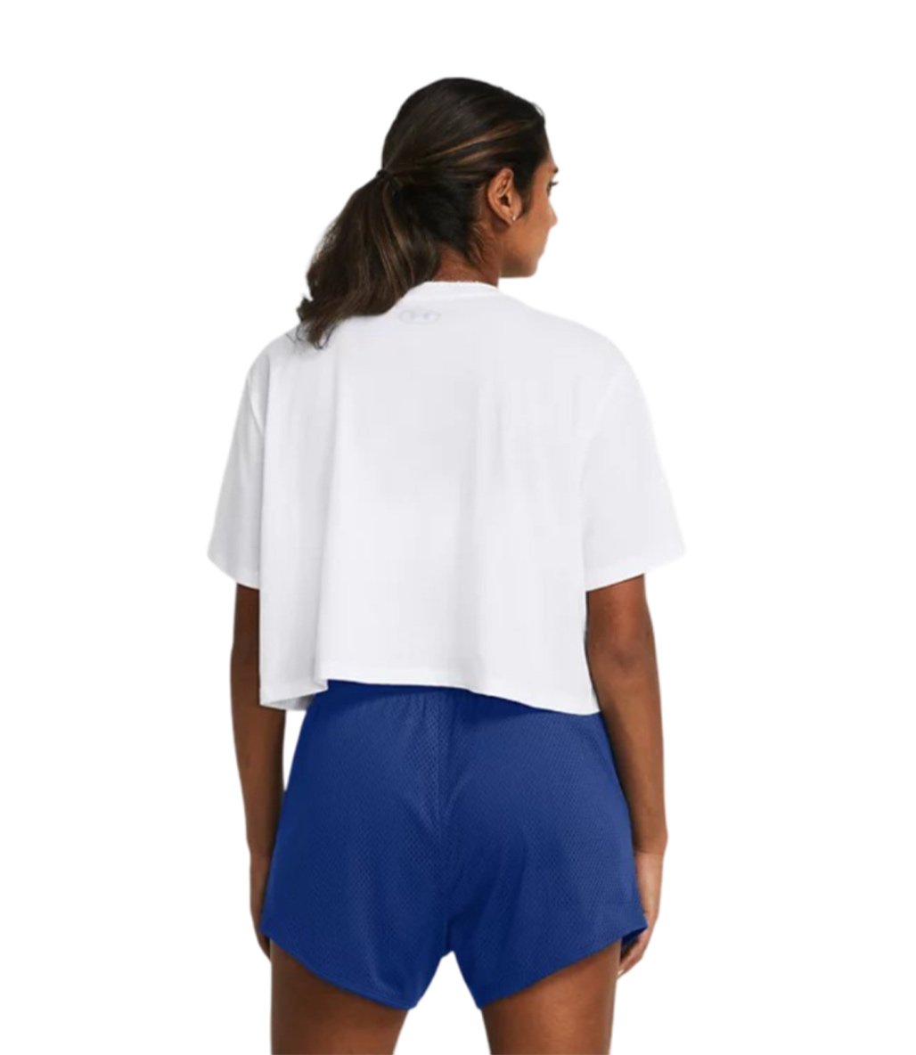 Under Armour Boxy Crop Branded Kadın Kısa Kollu T-Shirt Beyaz