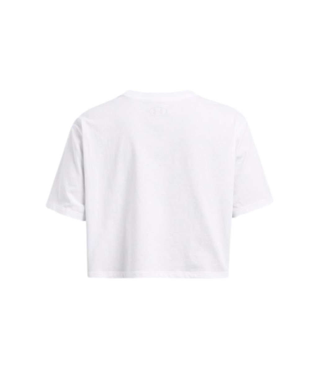 Under Armour Boxy Crop Branded Kadın Kısa Kollu T-Shirt Beyaz