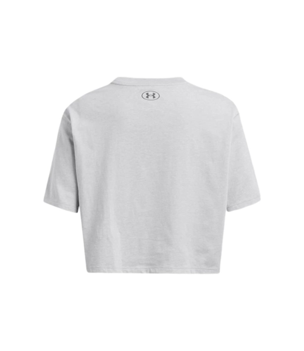 Under Armour Boxy Crop Branded Kadın Kısa Kollu T-Shirt Gri