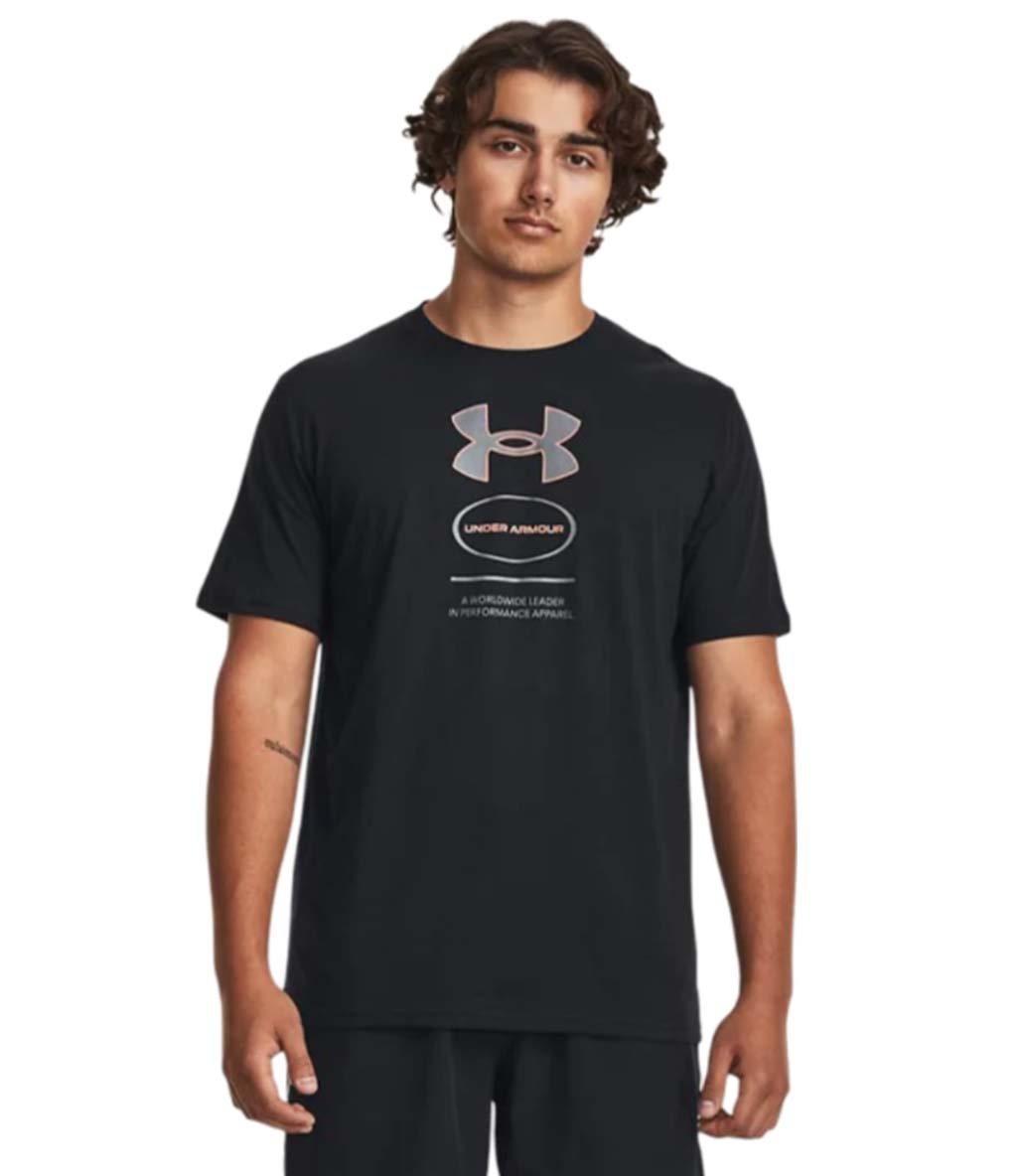 Under Armour Branded Gel Stack Kısa Kollu T-Shirt Siyah
