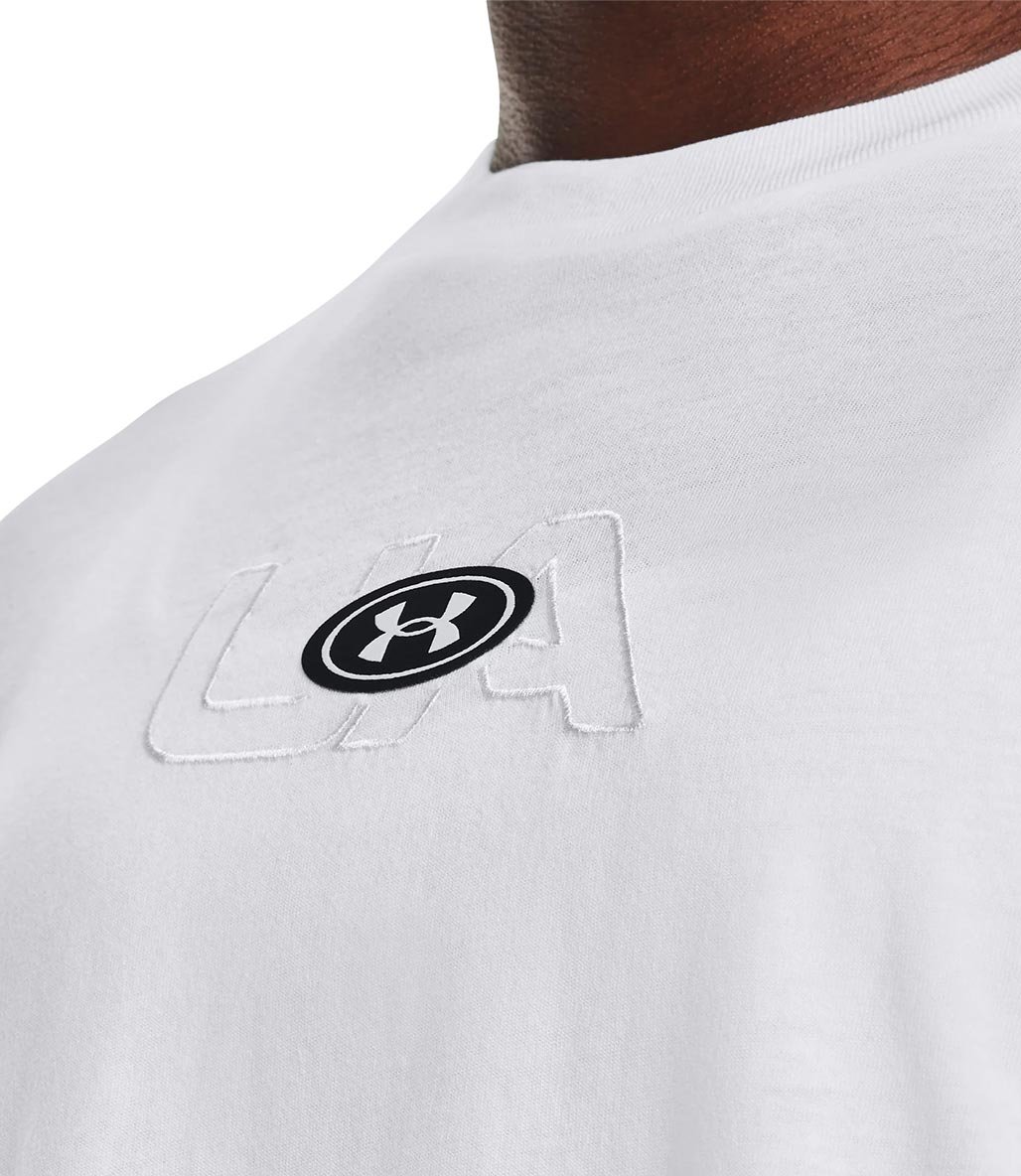 Under Armour Branded Logo Kadın Crop Kısa Kollu T-Shirt Beyaz