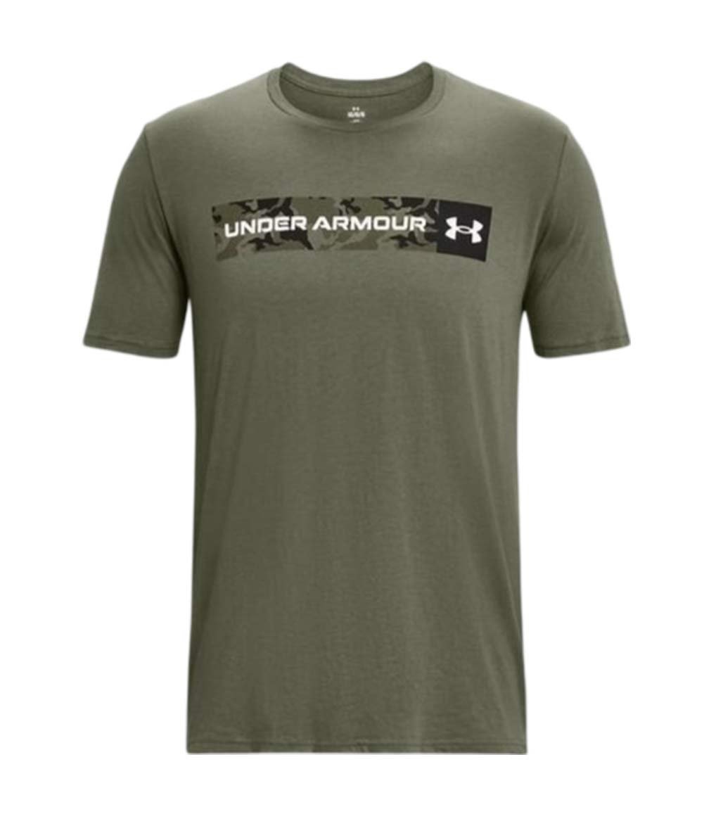 Under Armour Camo Chest Stripe T-Shirt Haki