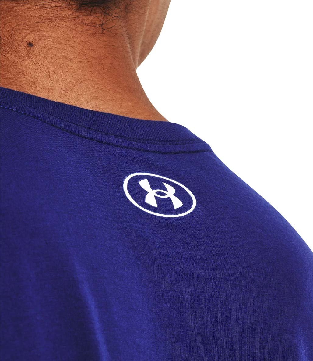 Under Armour Camo Chest Stripe T-Shirt Mavi