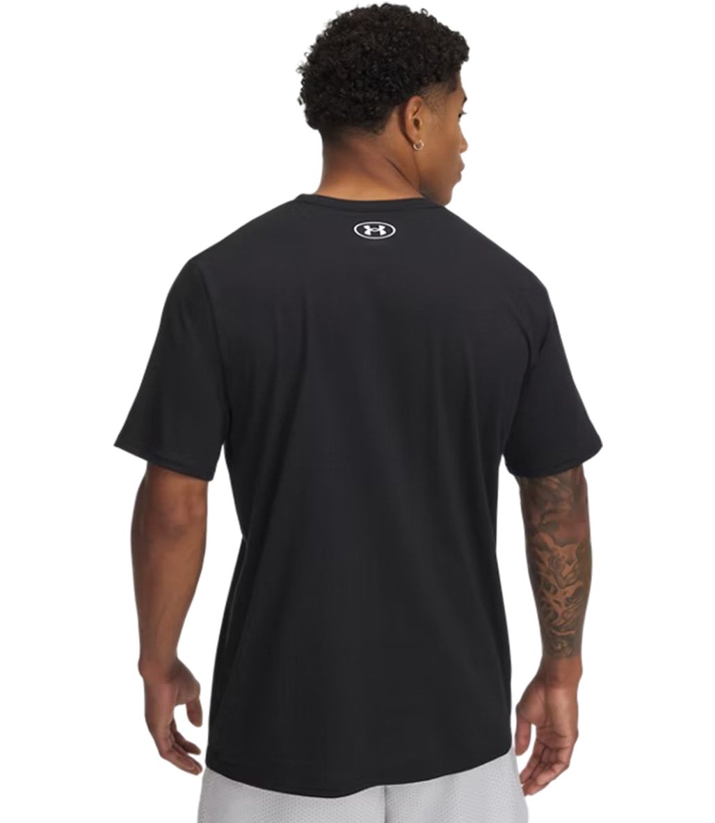 Under Armour Camo Chest Stripe T-Shirt Siyah Gri