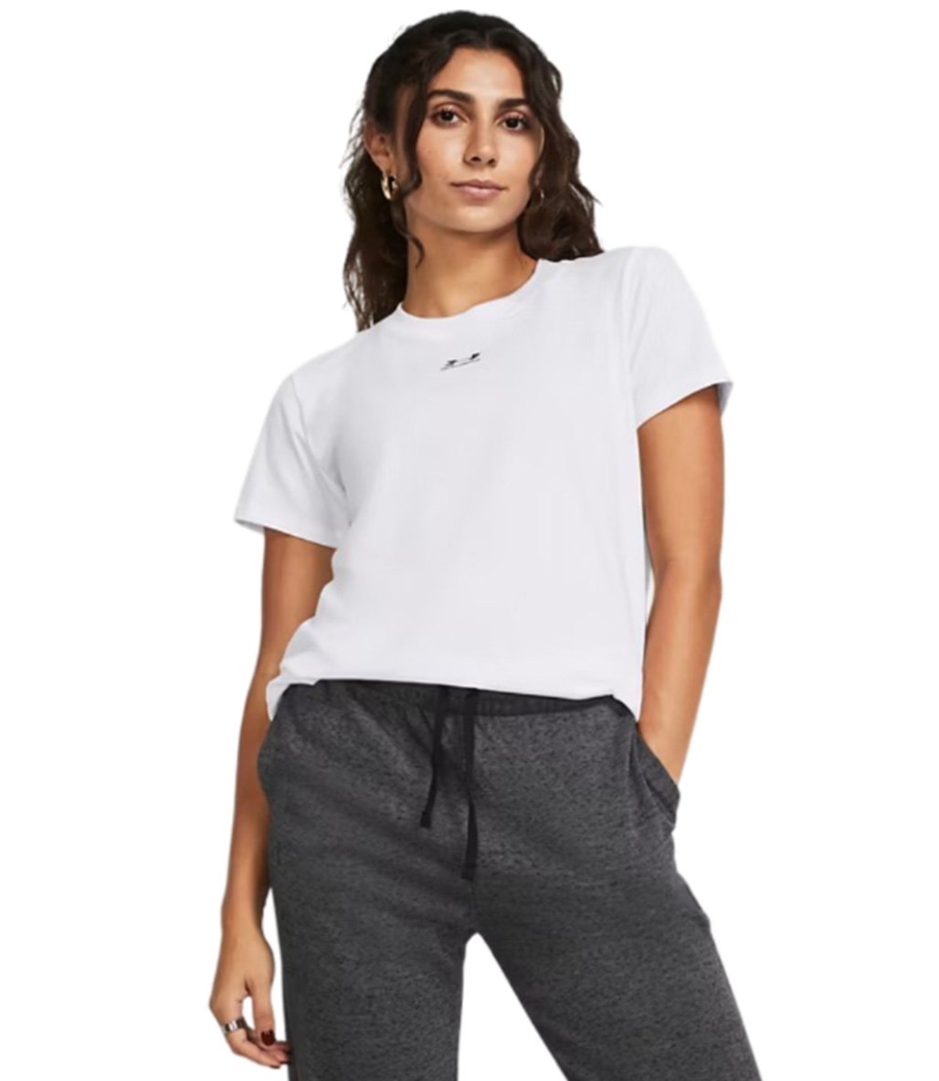 Under Armour Campus Core Kadın Kısa Kollu T-Shirt Beyaz