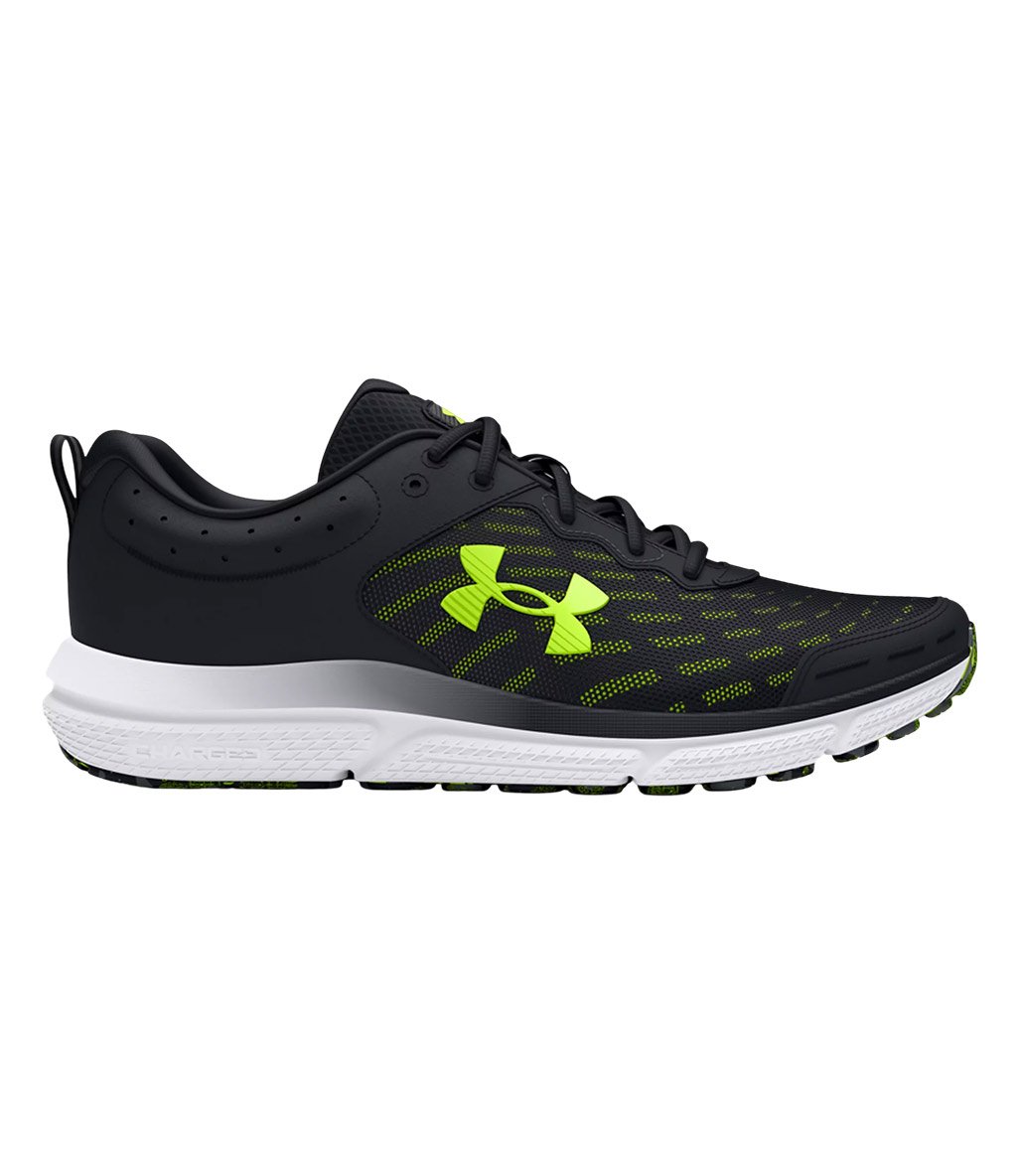 Under Armour Charged Assert 10 Ayakkabı Siyah Yeşil