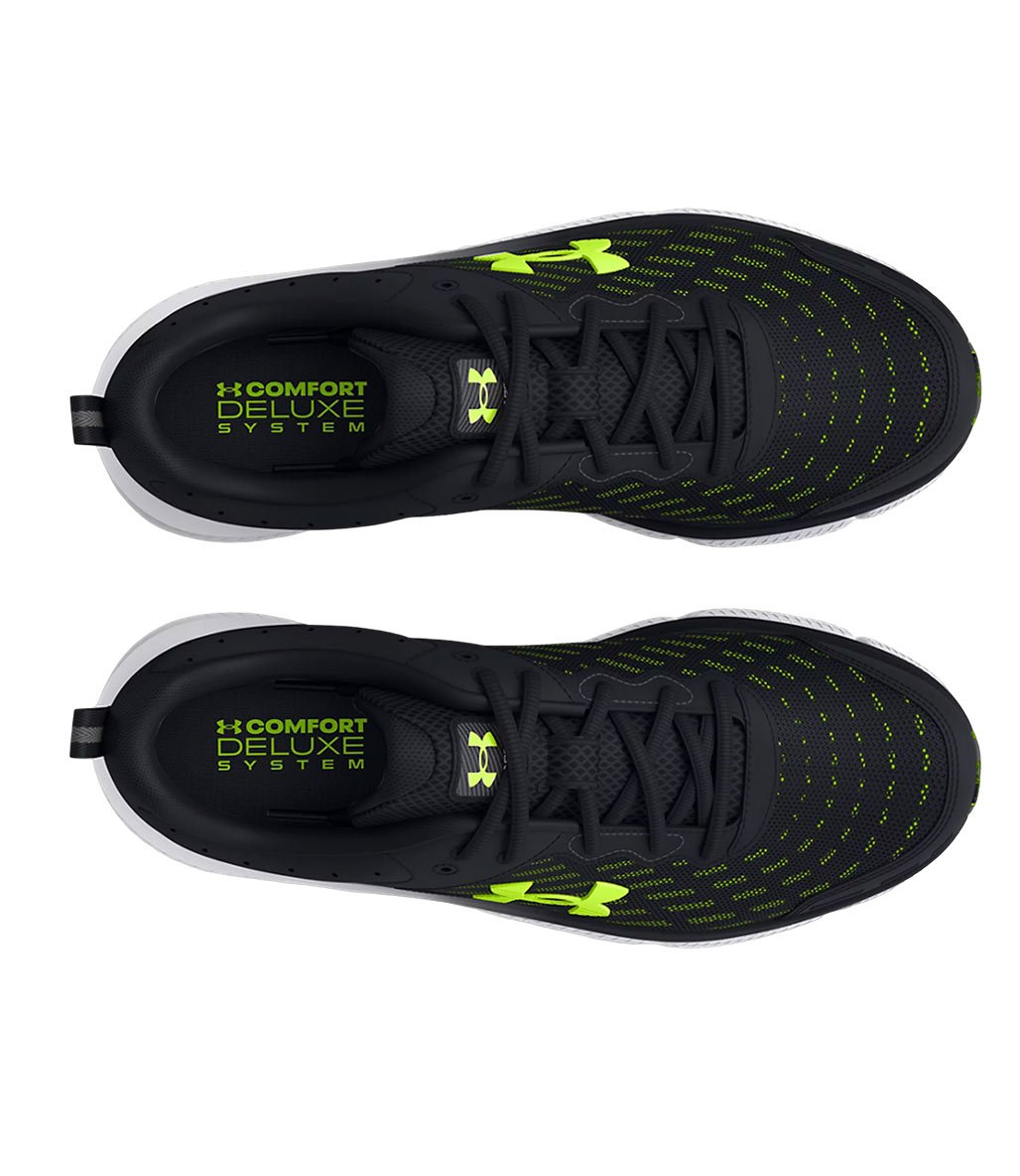 Under Armour Charged Assert 10 Ayakkabı Siyah Yeşil