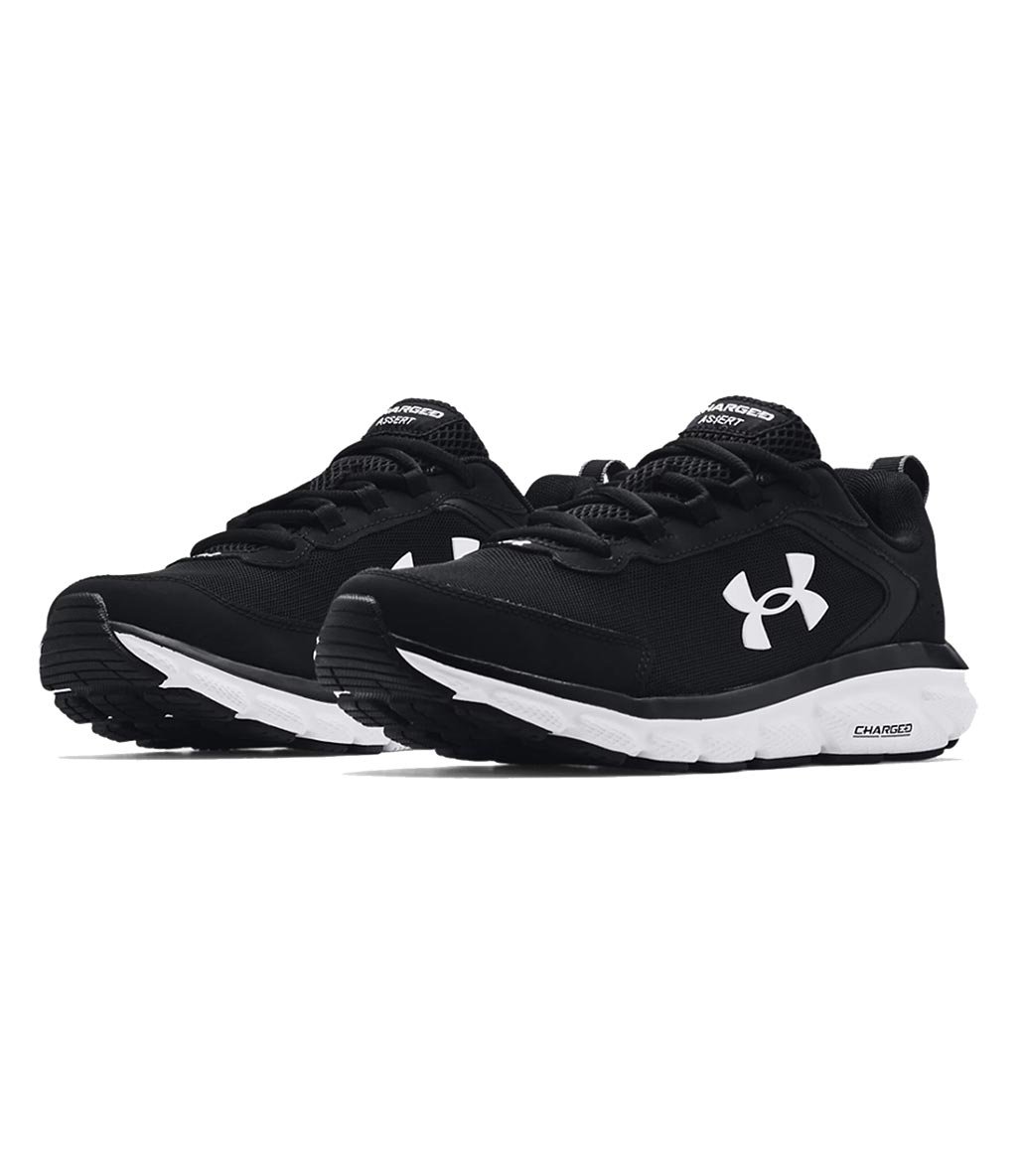 Under Armour Charged Assert 9 Ayakkabı Siyah Beyaz