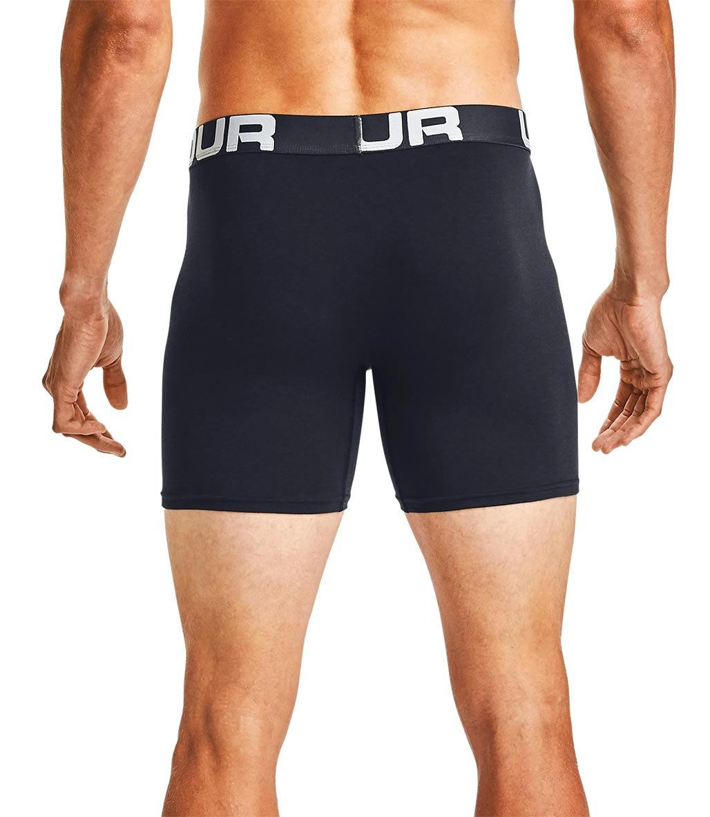 Under Armour Charged Cotton 3'lü Paket Boxer Siyah