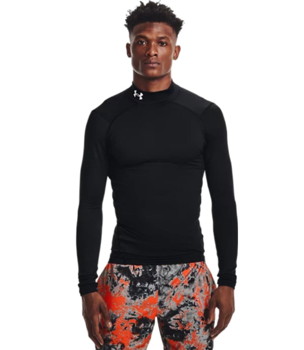 Under Armour ColdGear Compression Mock Uzun Kollu T Shirt Siyah Fitmoda