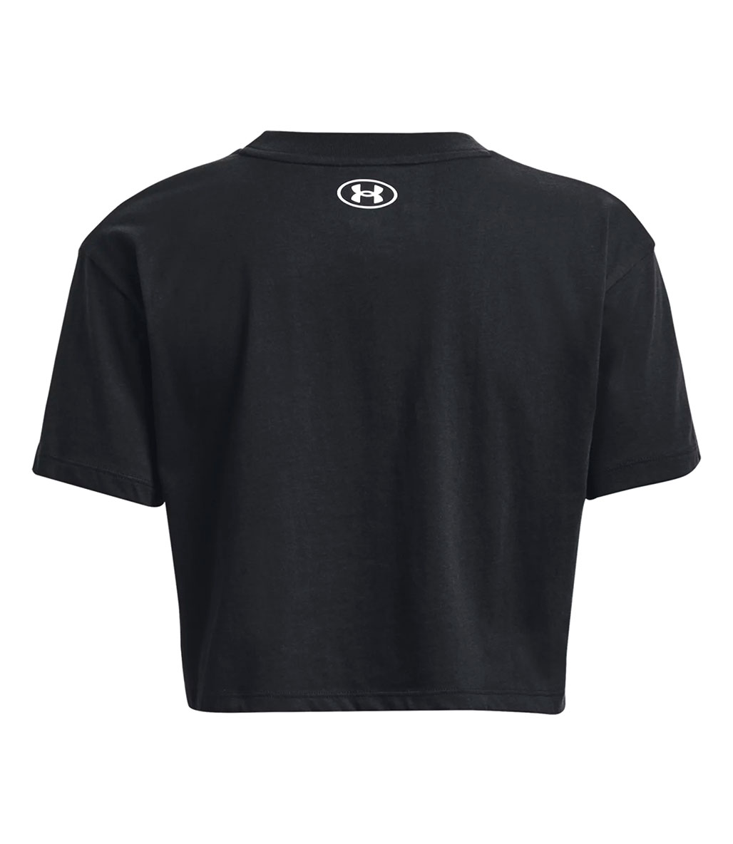 Under Armour Collegiate Kadın Kısa Kollu Crop T-Shirt Siyah