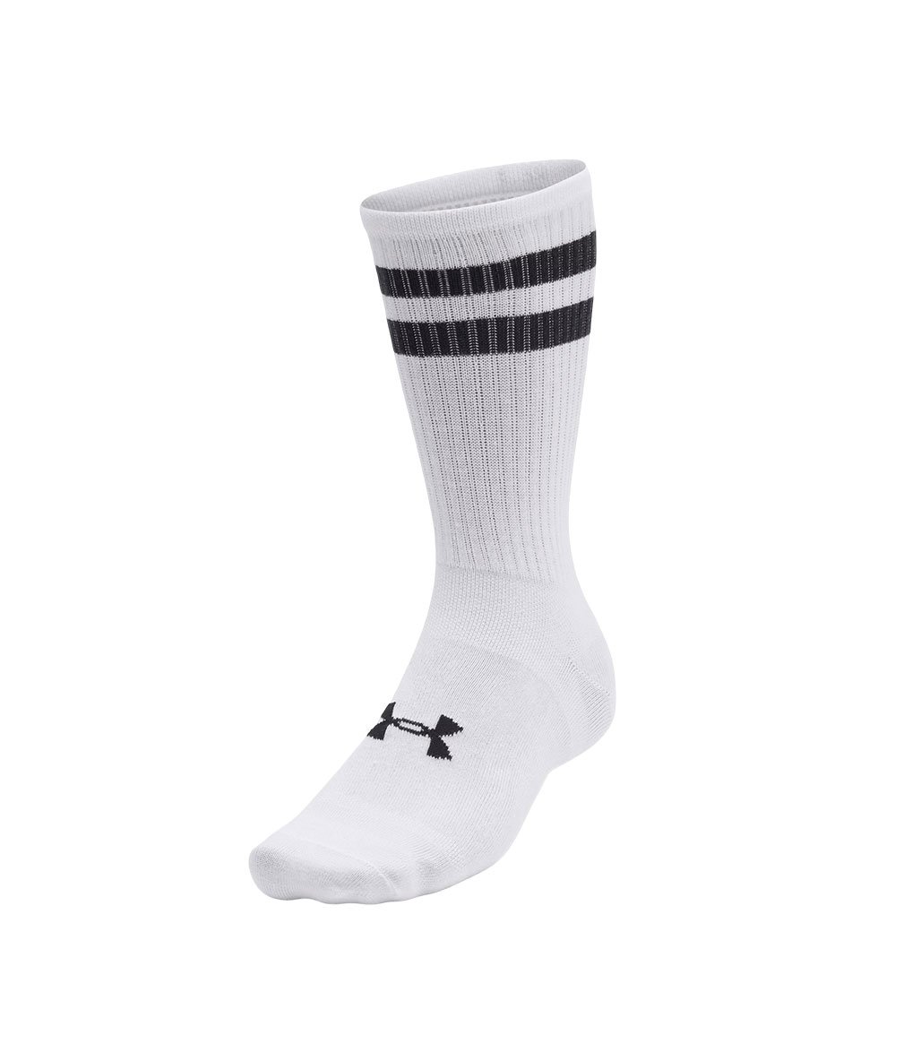 Under Armour Essential 6'Lı Paket Crew Çorap Beyaz Siyah