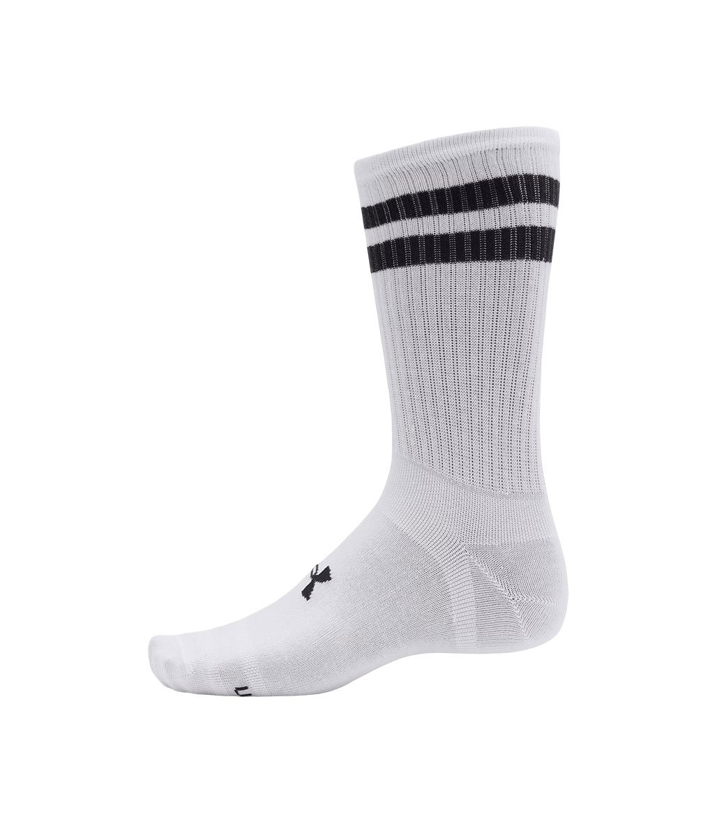 Under Armour Essential 6'Lı Paket Crew Çorap Beyaz Siyah