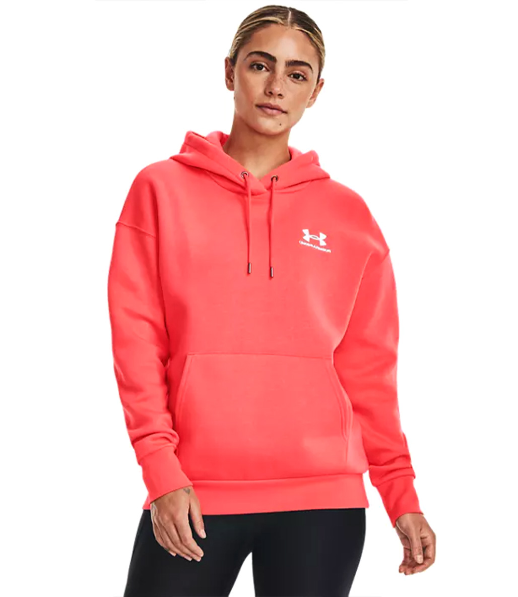 Under Armour Essential Fleece Kadın Kapüşonlu Sweatshirt Pembe