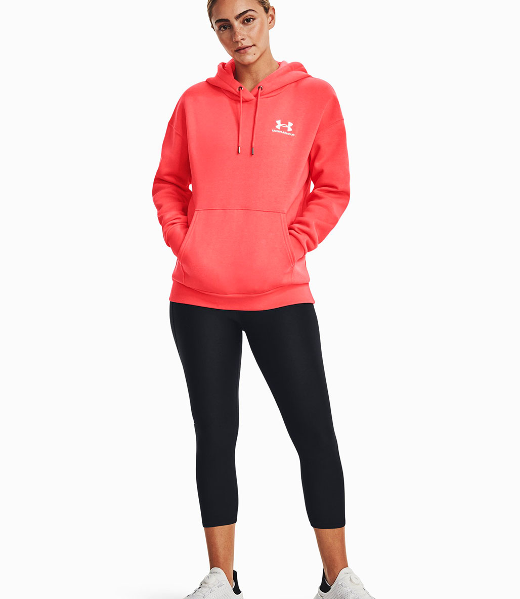 Under Armour Essential Fleece Kadın Kapüşonlu Sweatshirt Pembe