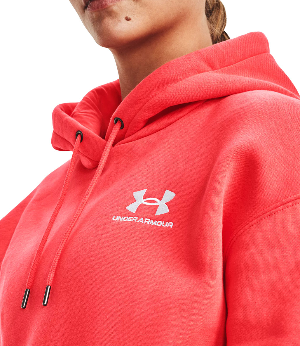 Under Armour Essential Fleece Kadın Kapüşonlu Sweatshirt Pembe
