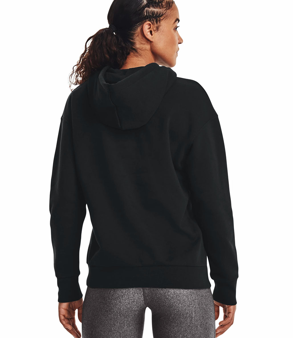 Under Armour Essential Fleece Kadın Kapüşonlu Sweatshirt Siyah