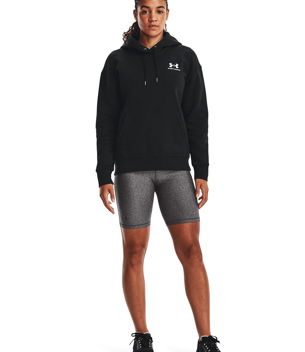 Under Armour Essential Fleece Kadın Kapüşonlu Sweatshirt Siyah