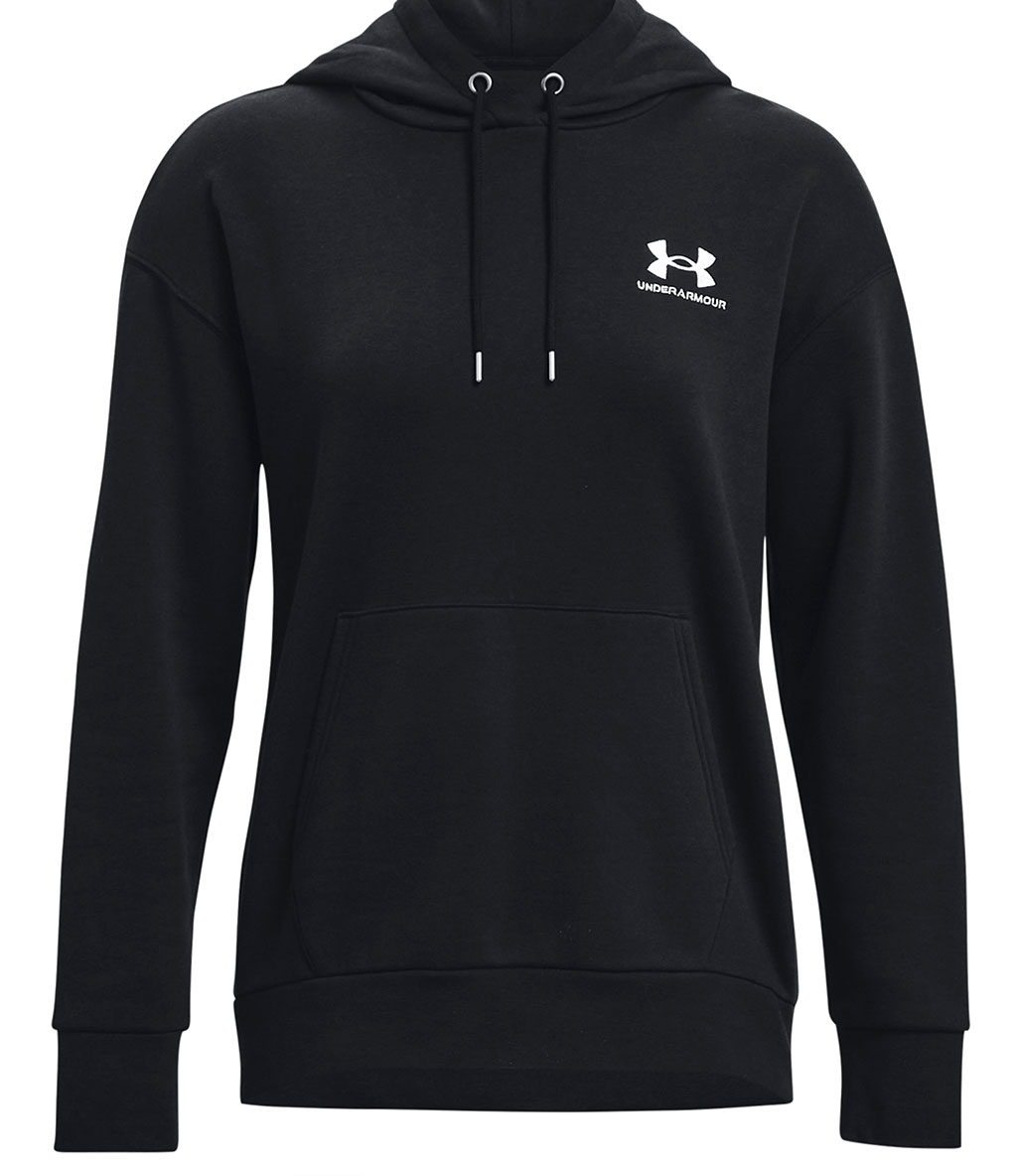 Under Armour Essential Fleece Kadın Kapüşonlu Sweatshirt Siyah