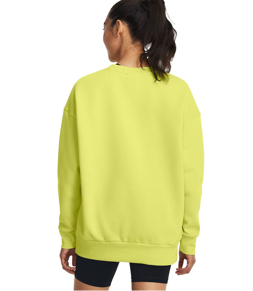 Under Armour Essential Fleece Kadın Oversize Uzun Kollu Sweatshirt Sarı