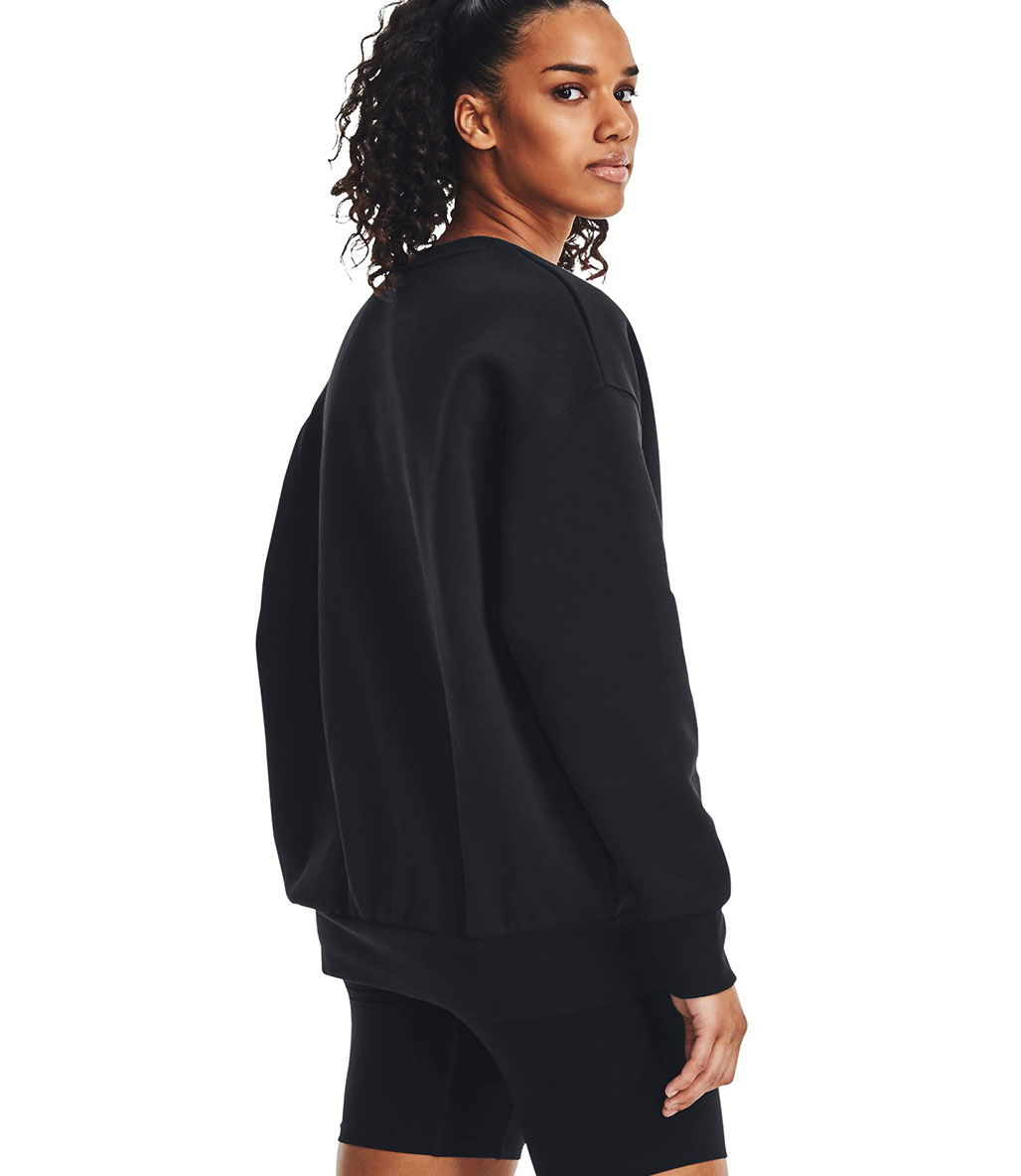 Under Armour Essential Fleece Kadın Oversize Uzun Kollu Sweatshirt Siyah