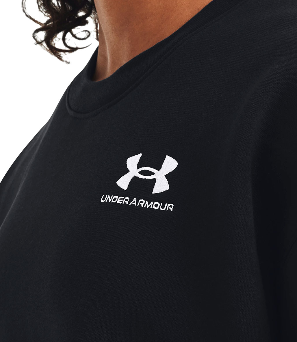 Under Armour Essential Fleece Kadın Oversize Uzun Kollu Sweatshirt Siyah
