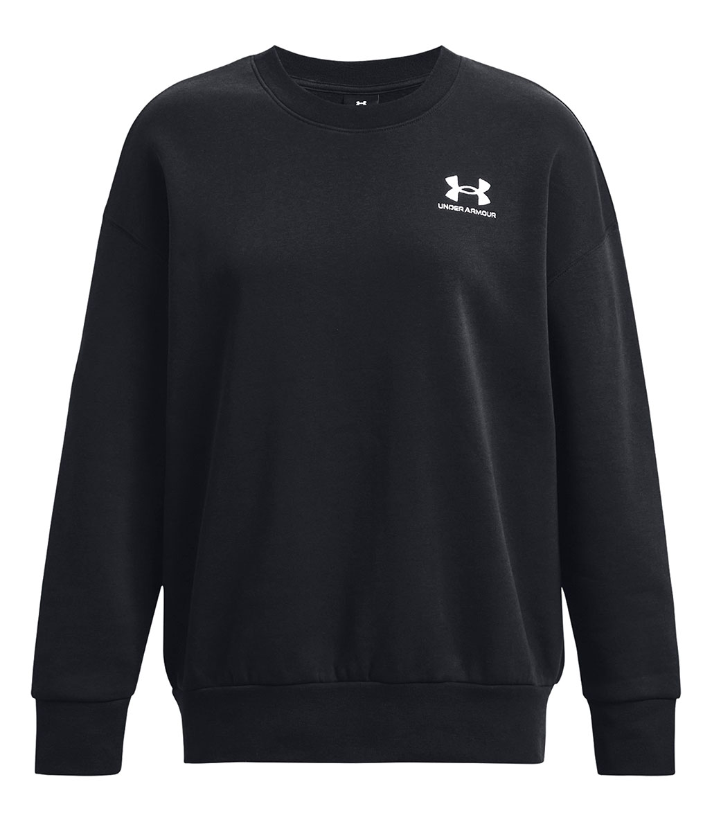 Under Armour Essential Fleece Kadın Oversize Uzun Kollu Sweatshirt Siyah