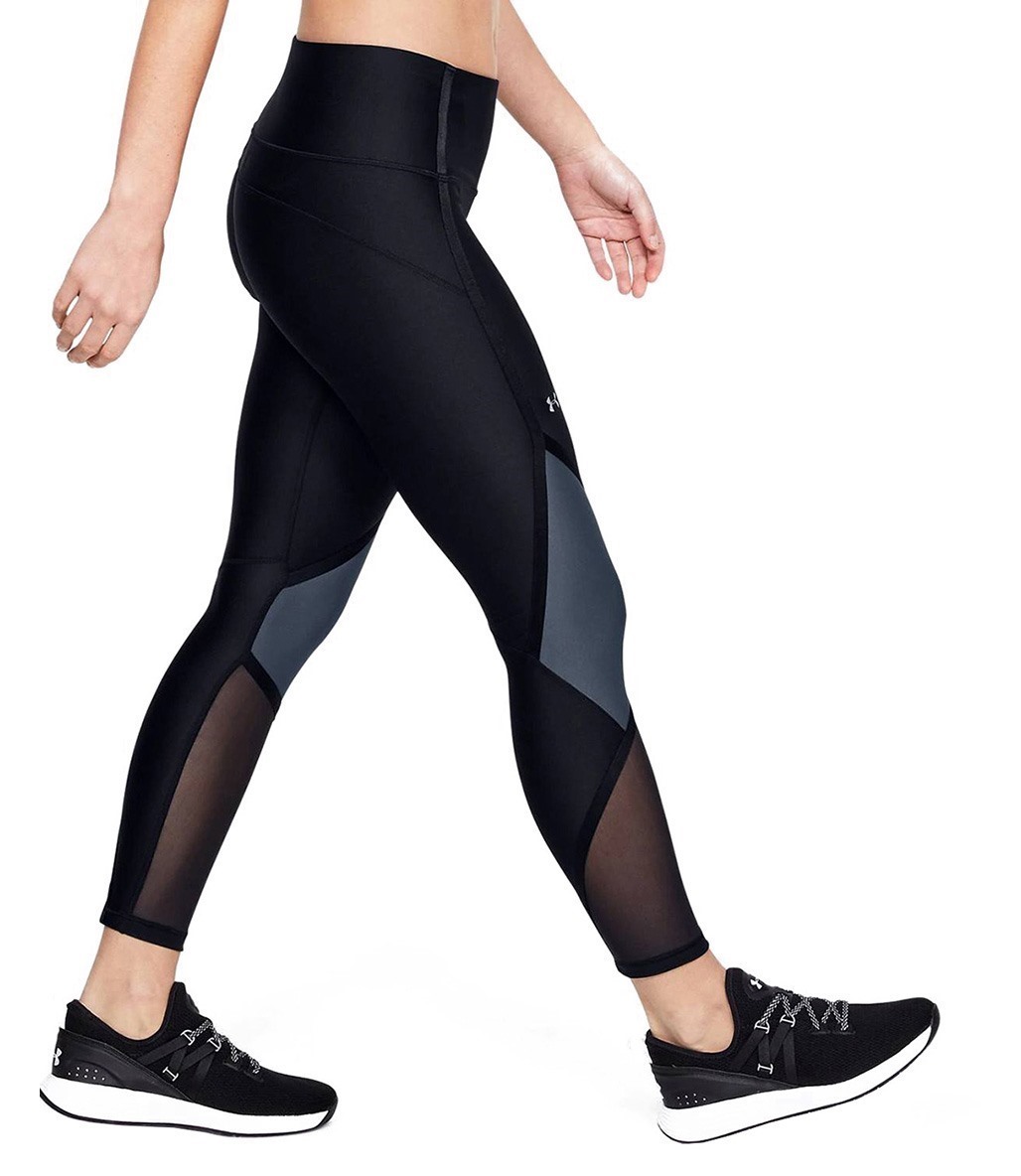 Under Armour HeatGear Armour Shine Diz Altı Tayt Siyah