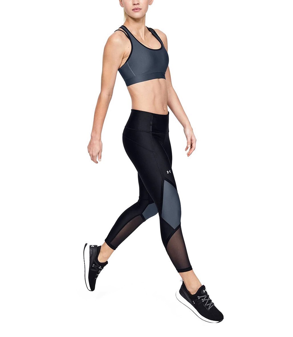 Under Armour HeatGear Armour Shine Diz Altı Tayt Siyah
