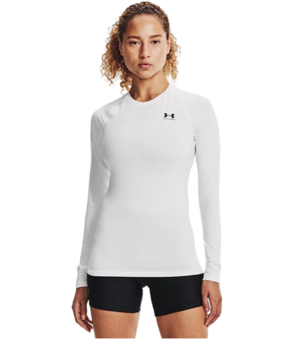 Under Armour HeatGear Compression Kadın Uzun Kollu T-Shirt Beyaz